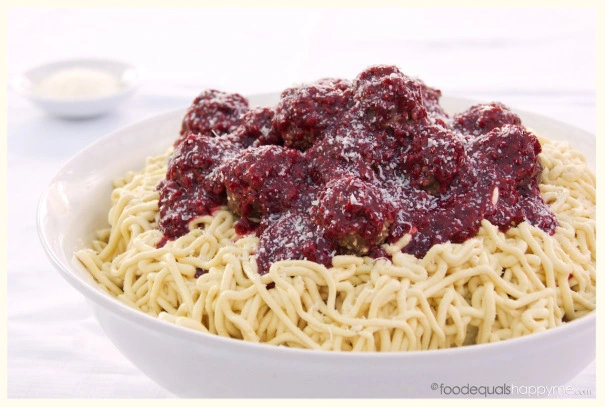 Spaghetti and Meatballs Cake