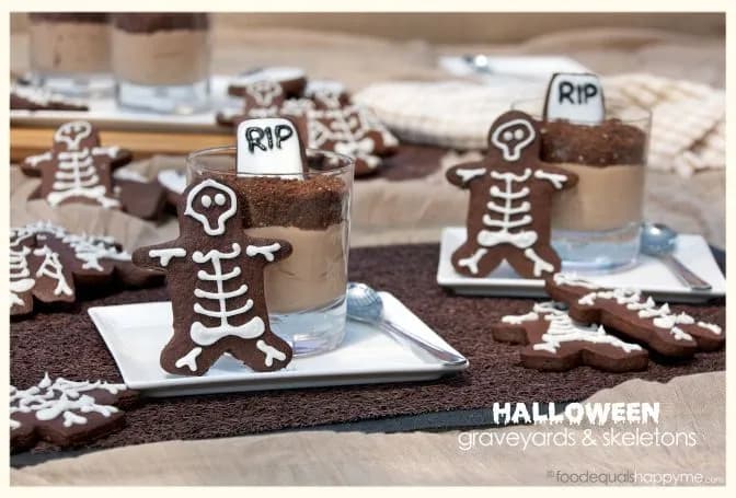 Halloween Choc Hazelnut Mousse Graveyards