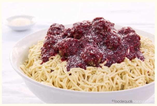 Spaghetti and Meatballs Cake