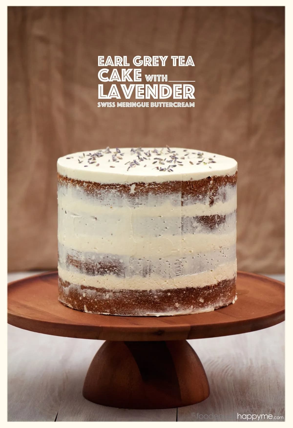 Earl Grey Tea Cake with Lavender Swiss Meringue Buttercream