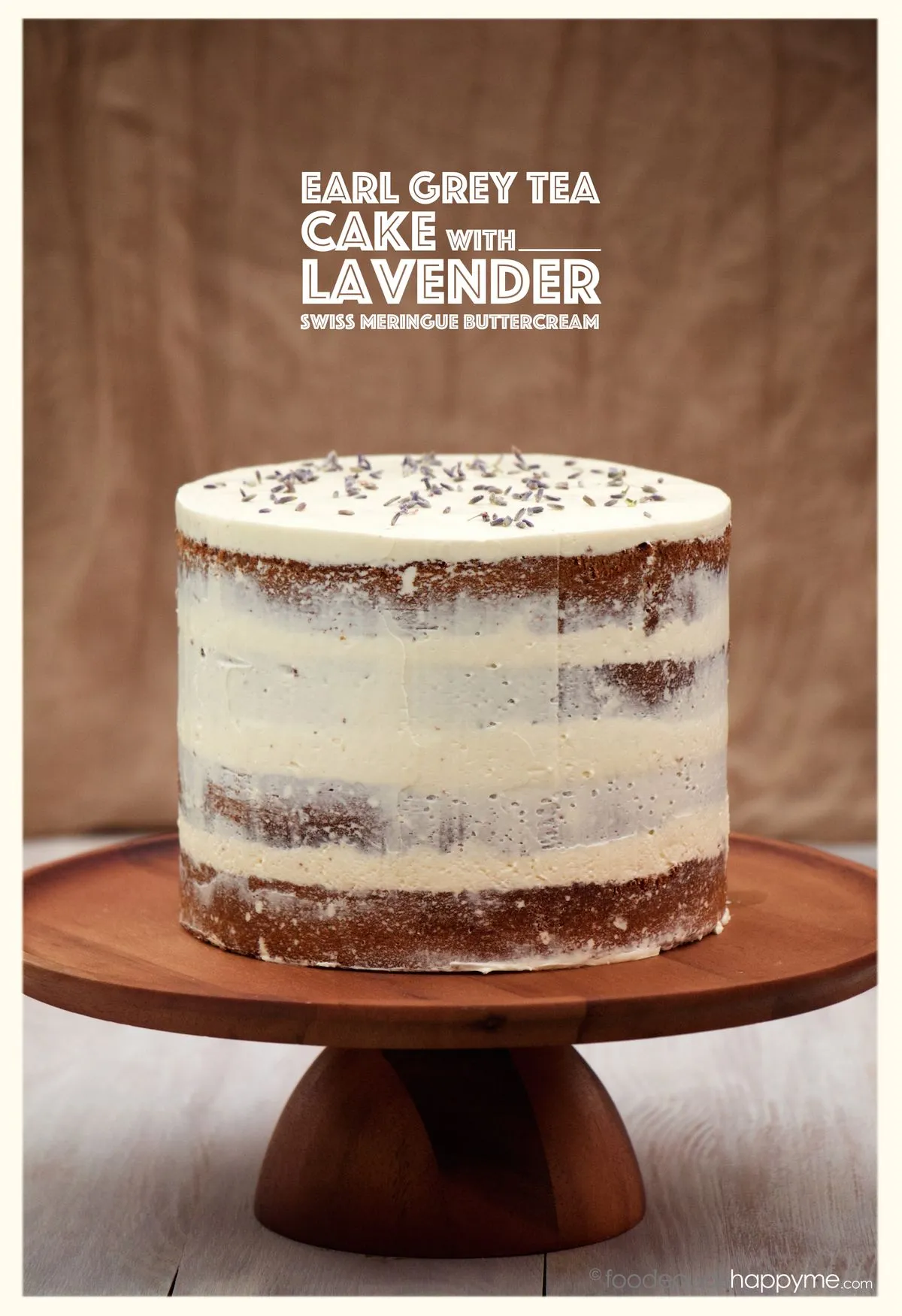 Earl Grey Tea Cake with Lavender Swiss Meringue Buttercream
